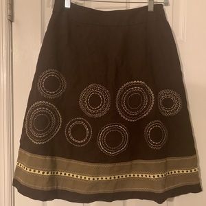 Talbots linen boho skirt flare